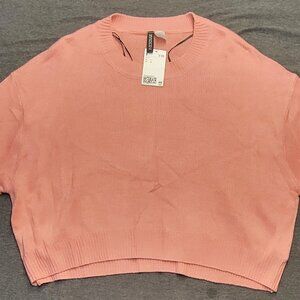 Womens sweater, H&M, size large, light orange, new with tags